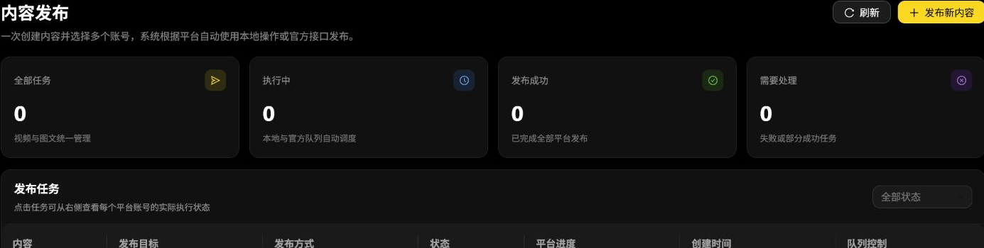 发布任务界面局部